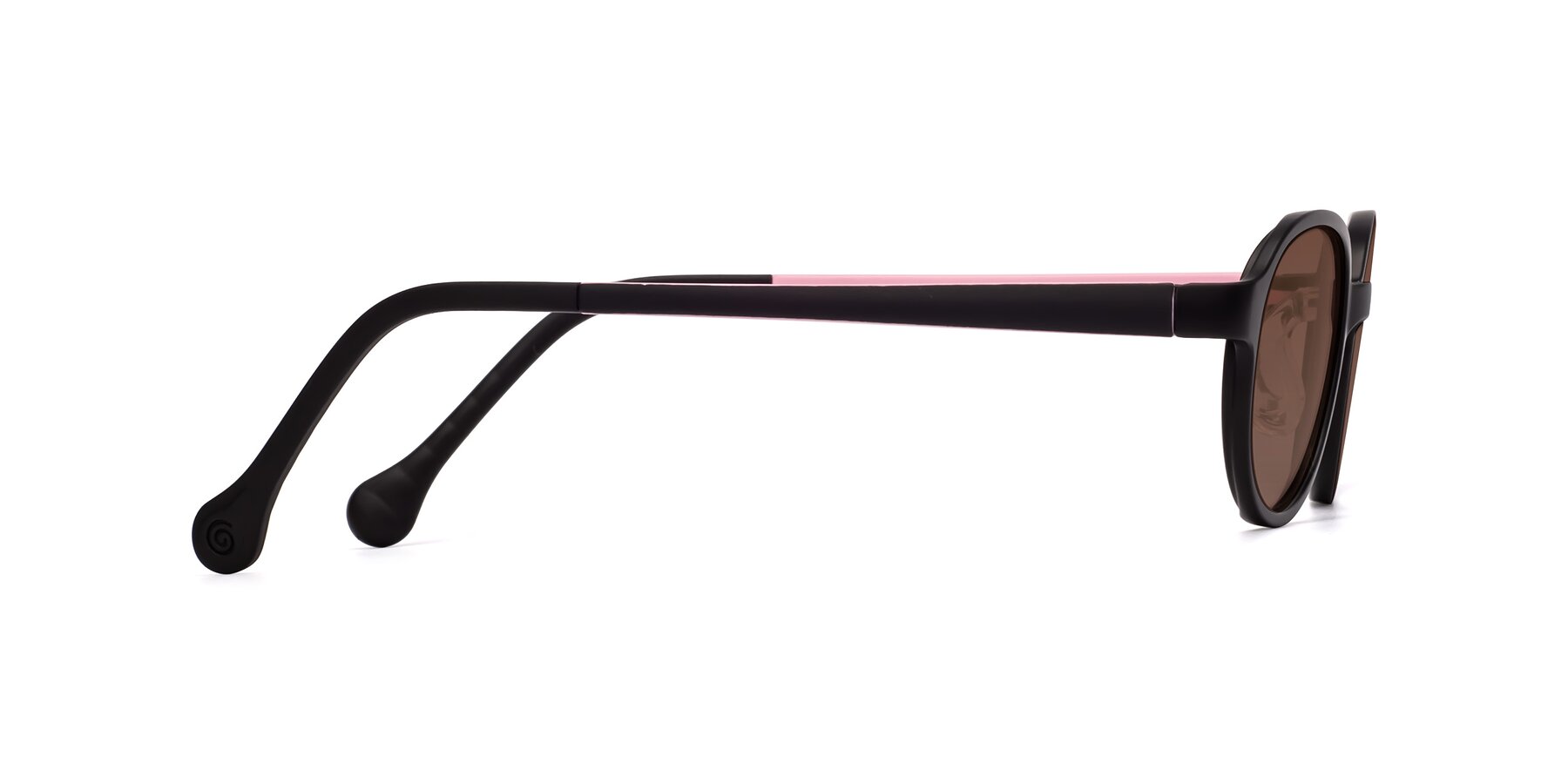 Side of Reece in Black-Pink with Brown Tinted Lenses