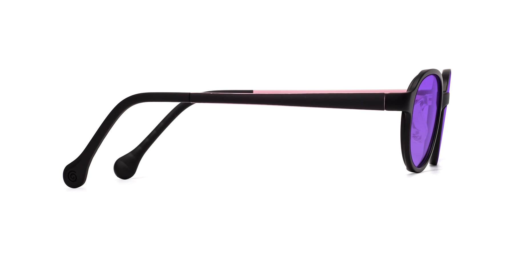 Side of Reece in Black-Pink with Purple Tinted Lenses