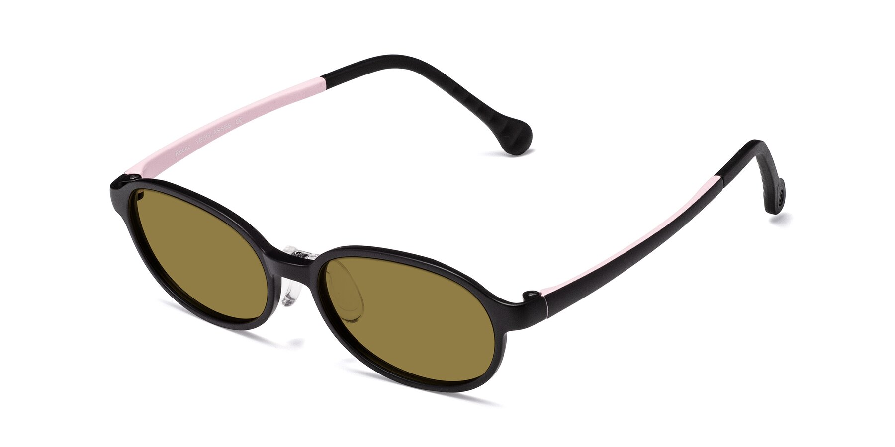 Angle of Reece in Black-Pink with Brown Polarized Lenses