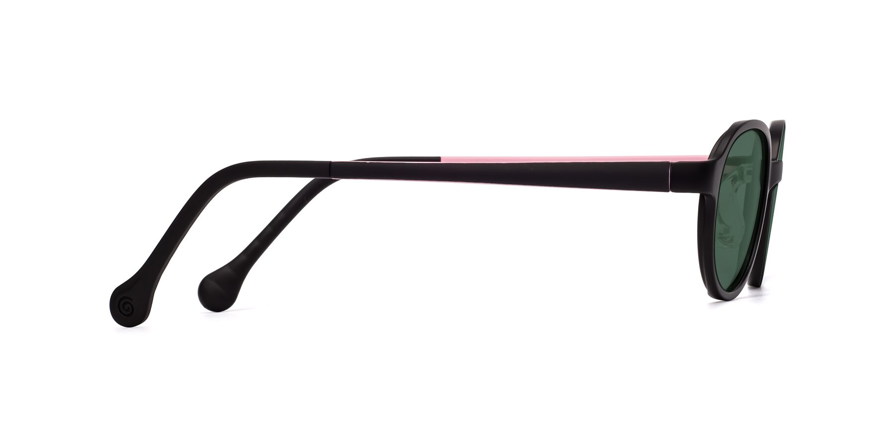 Side of Reece in Black-Pink with Green Polarized Lenses