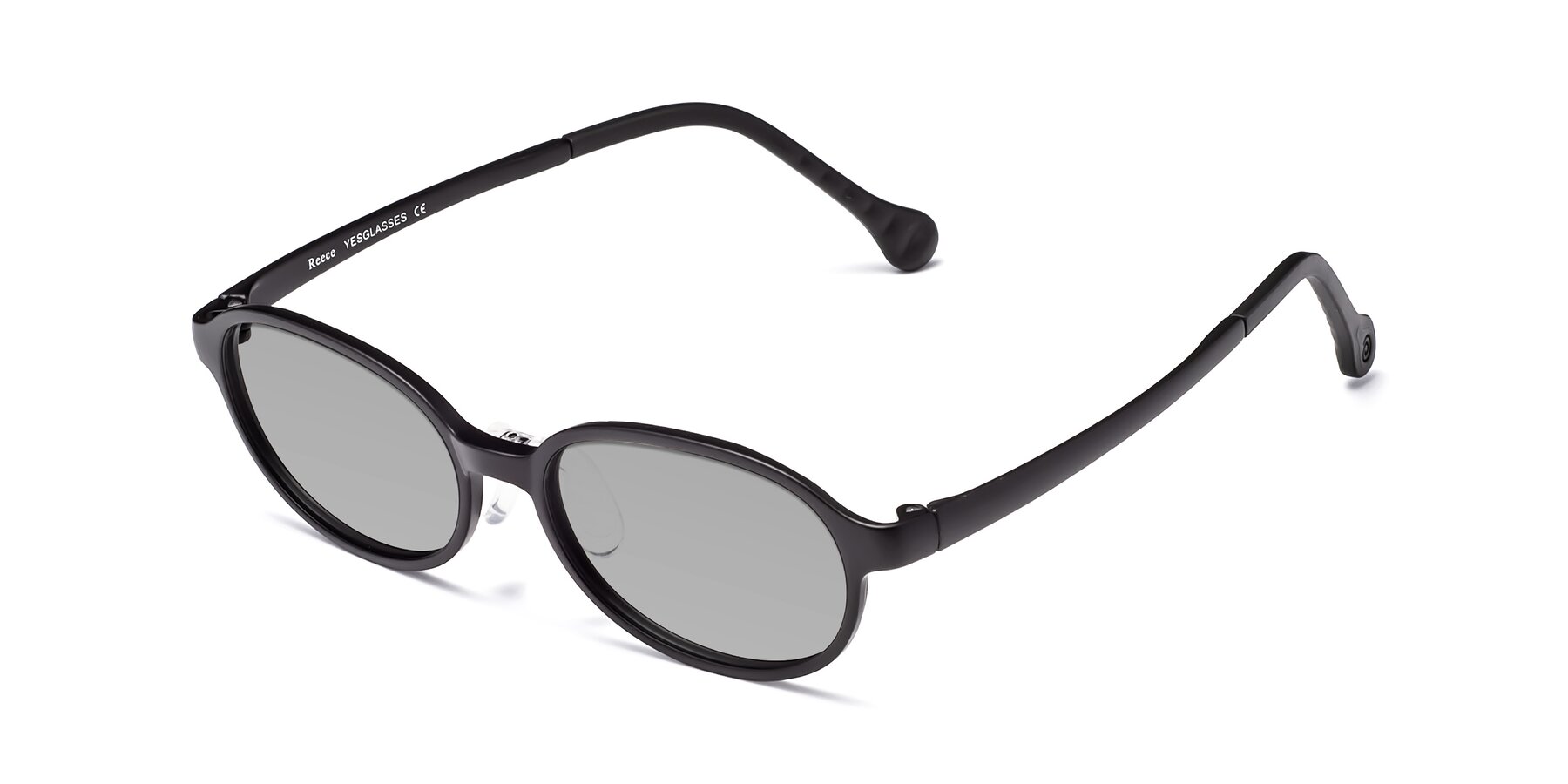Angle of Reece in Matte Black with Light Gray Tinted Lenses