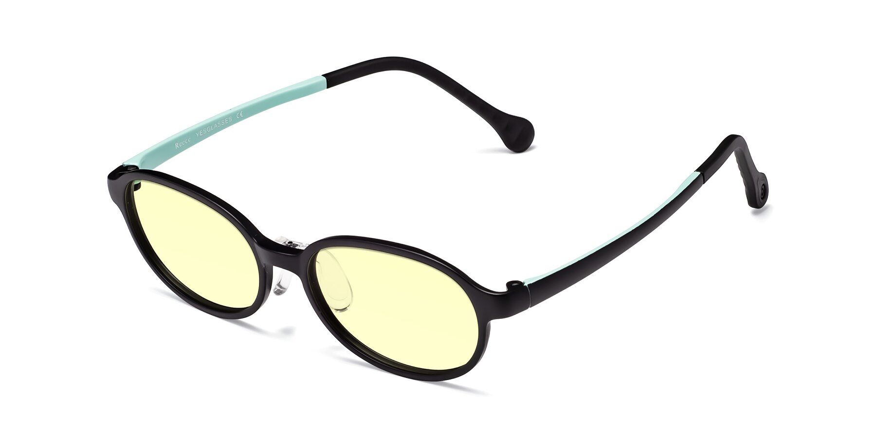 Angle of Reece in Black-Teal with Light Yellow Tinted Lenses