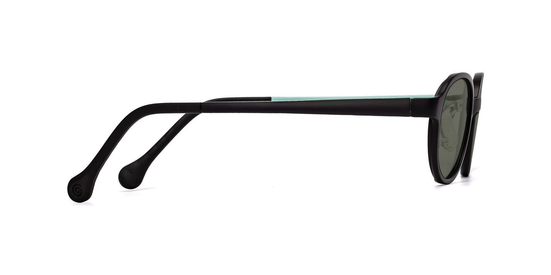 Side of Reece in Black-Teal with Gray Polarized Lenses