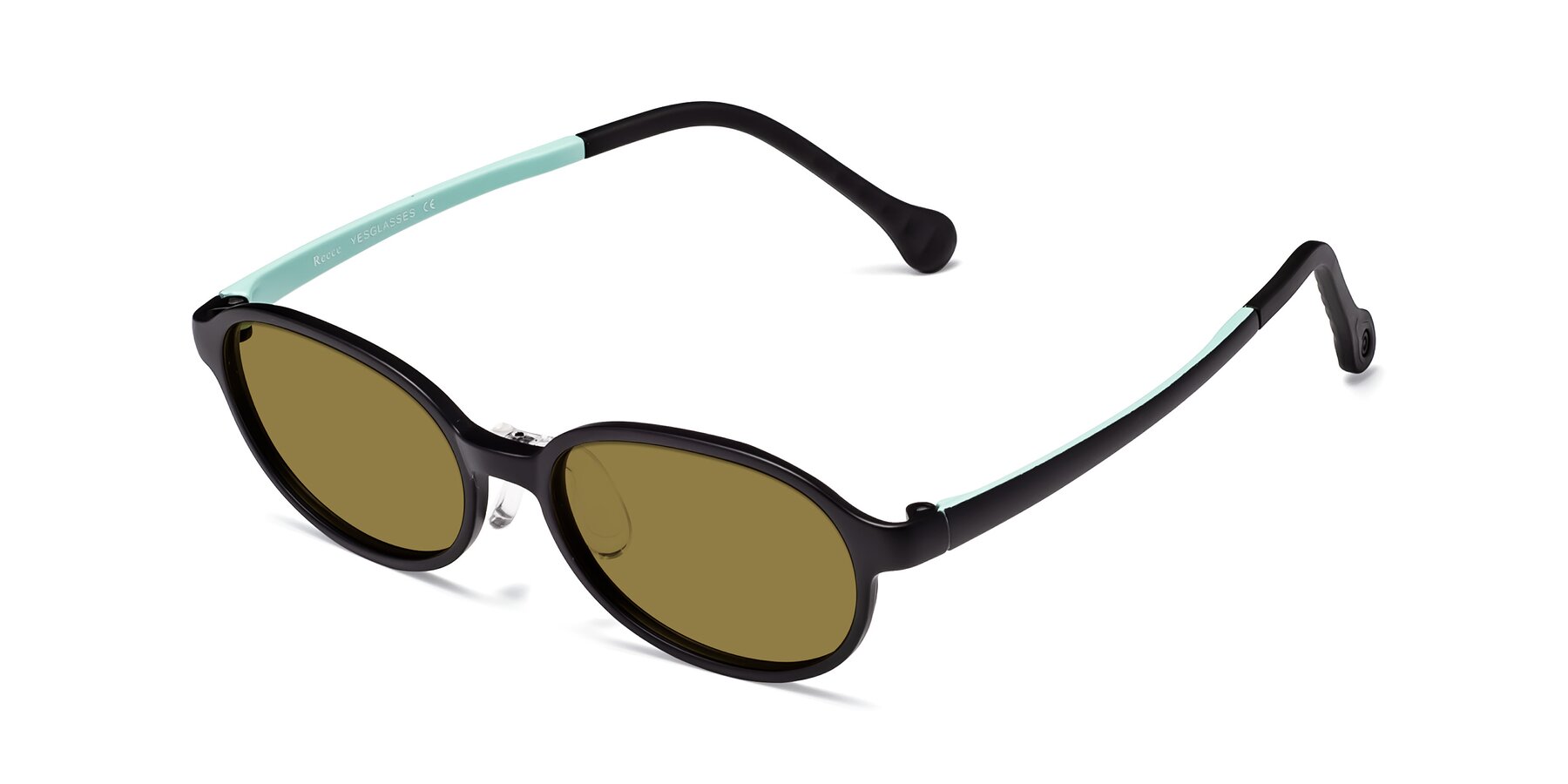 Angle of Reece in Black-Teal with Brown Polarized Lenses