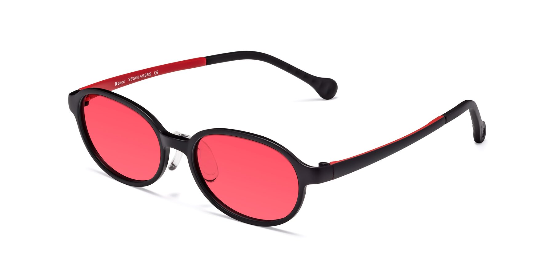 Angle of Reece in Black-Red with Red Tinted Lenses