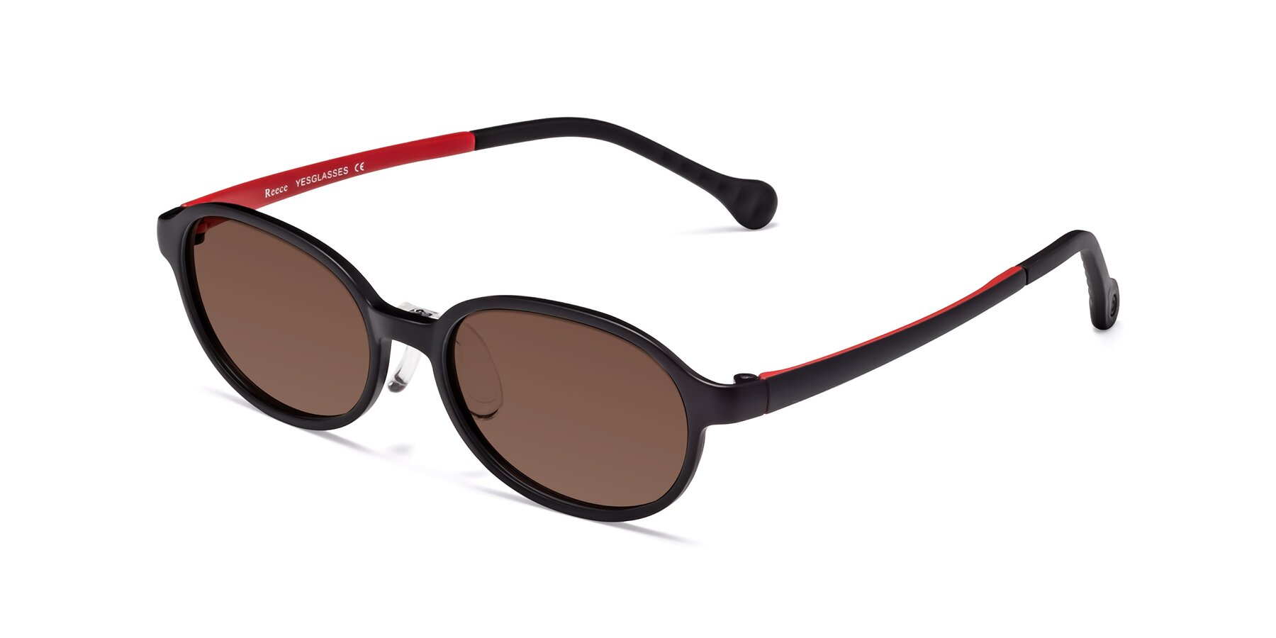 Angle of Reece in Black-Red with Brown Tinted Lenses