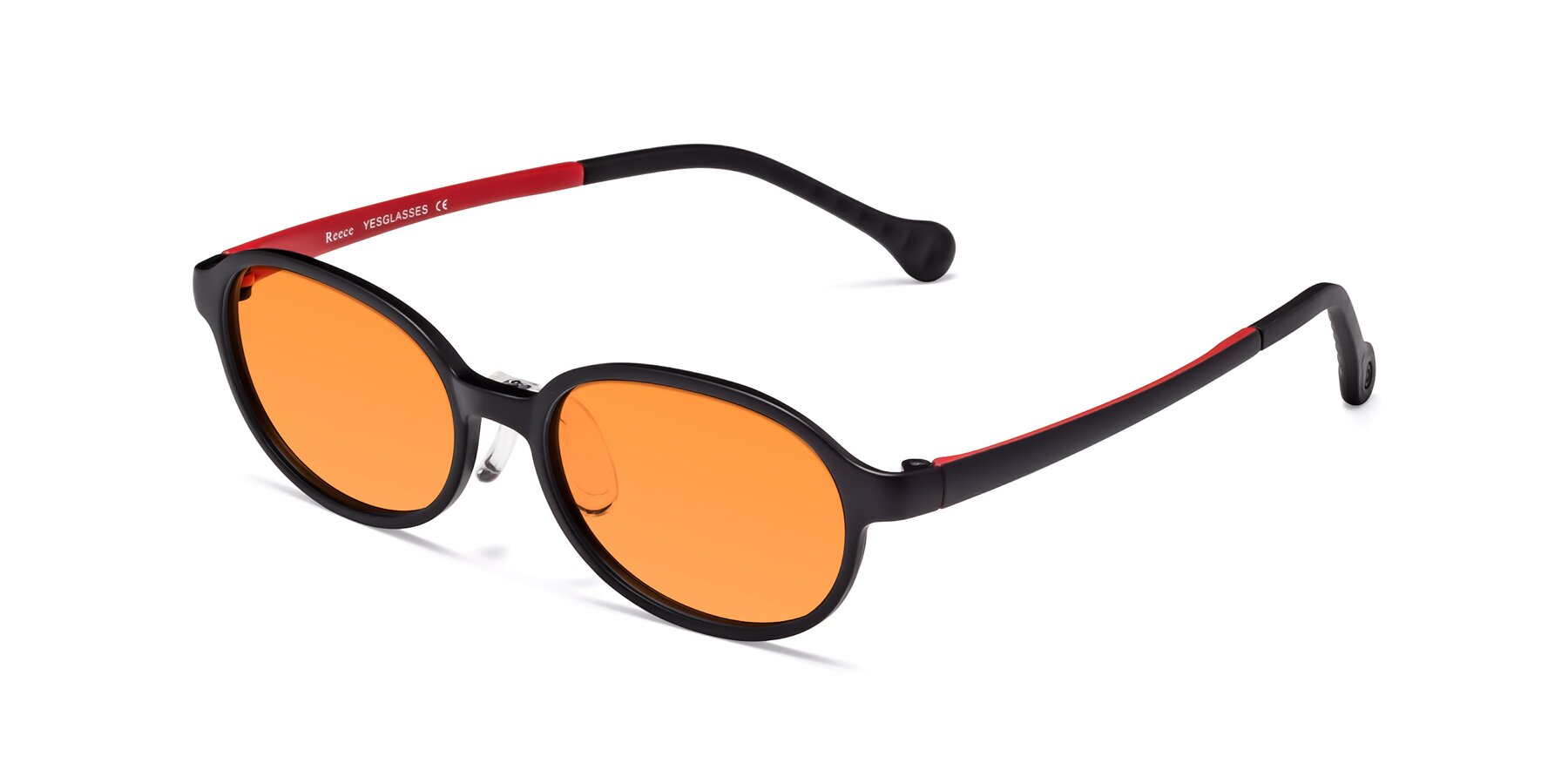 Angle of Reece in Black-Red with Orange Tinted Lenses