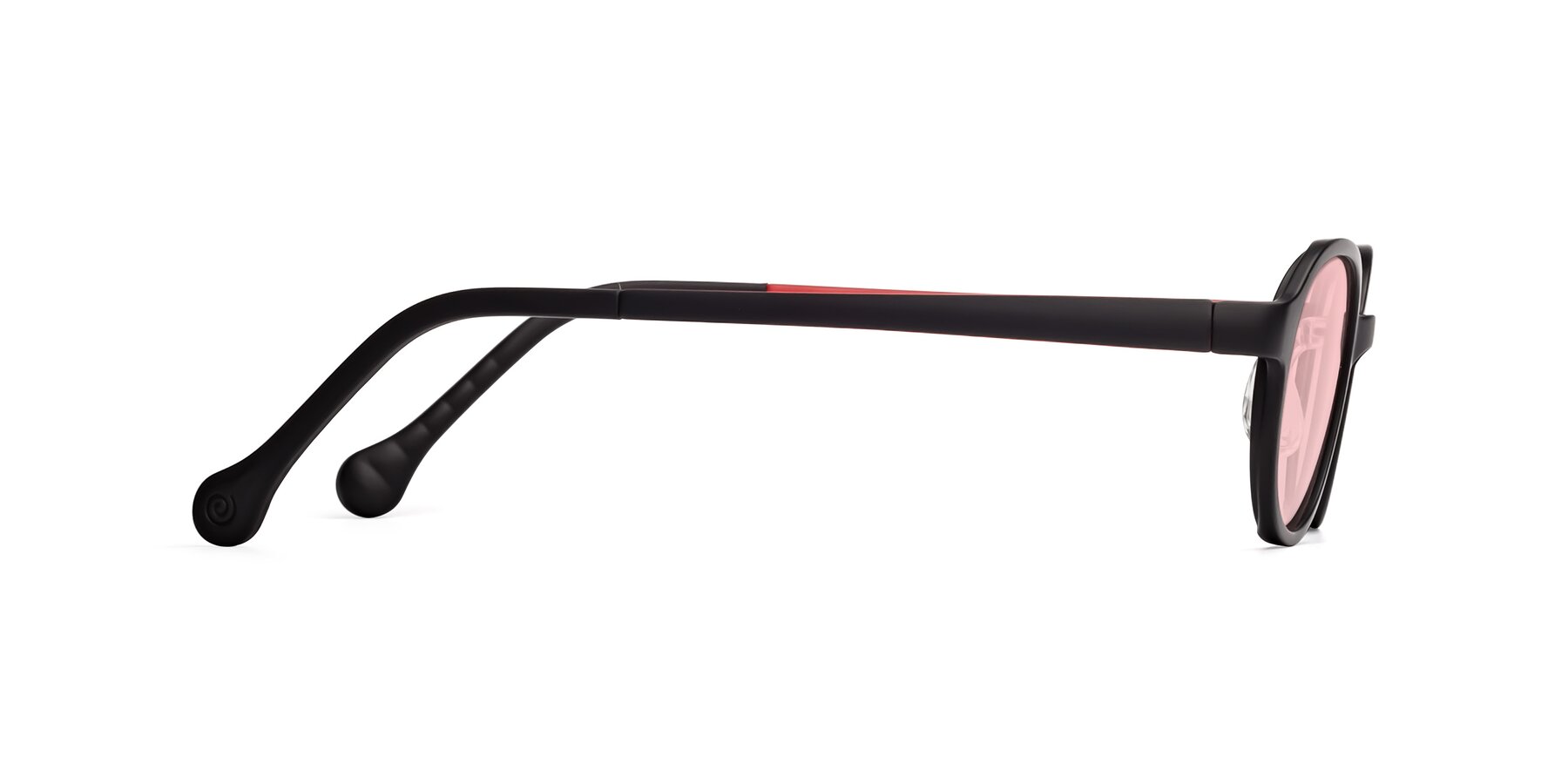 Side of Reece in Black-Red with Light Garnet Tinted Lenses