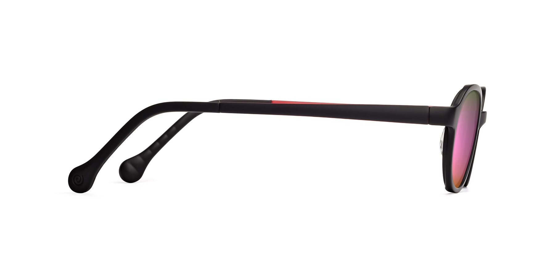 Side of Reece in Black-Red with Pink Mirrored Lenses