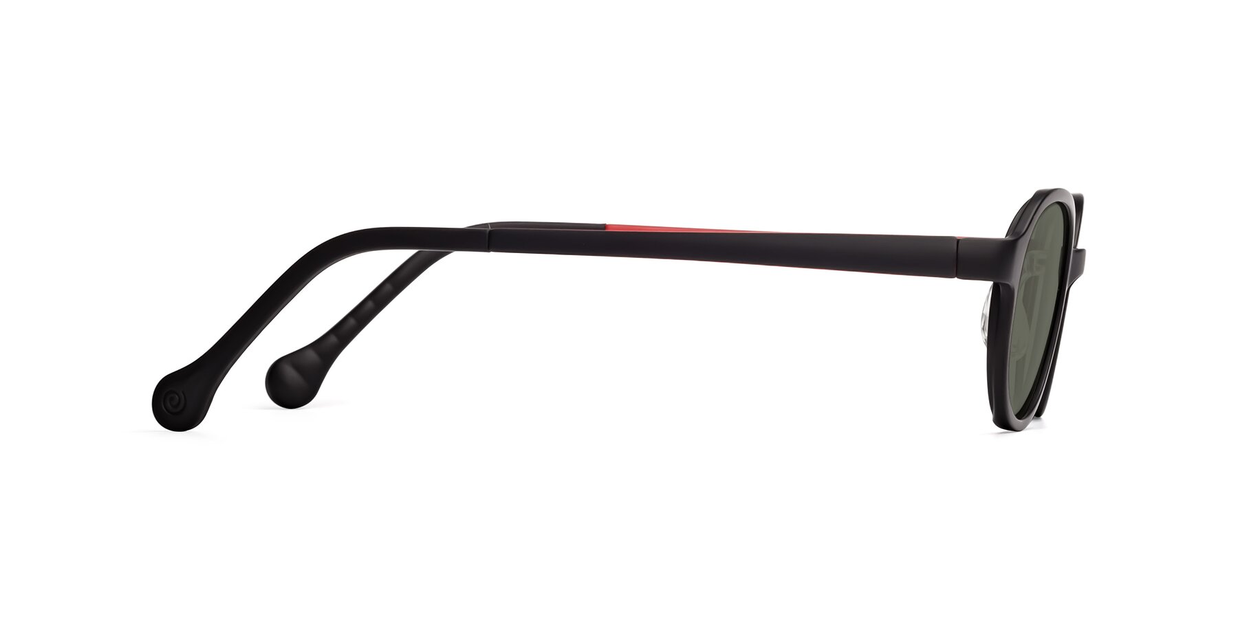 Side of Reece in Black-Red with Gray Polarized Lenses