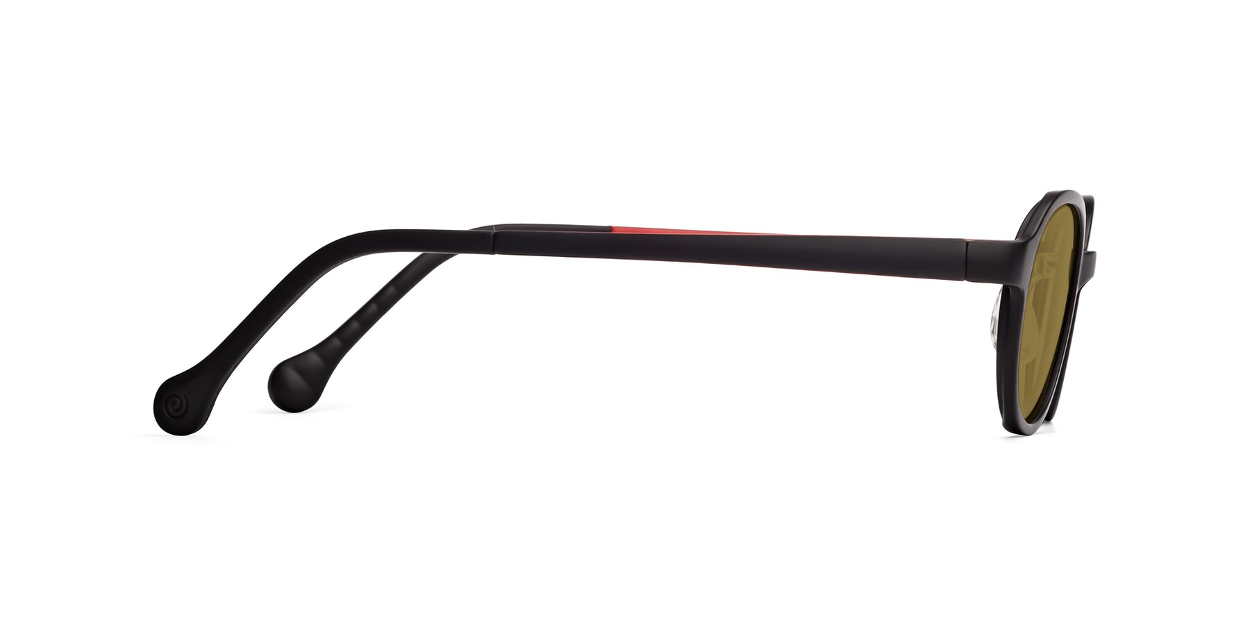 Side of Reece in Black-Red with Brown Polarized Lenses