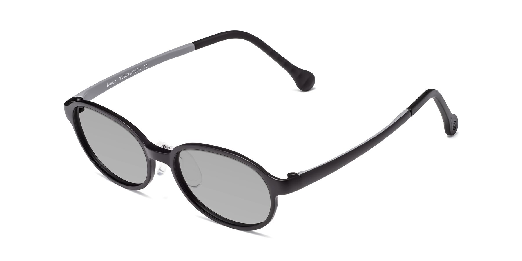 Angle of Reece in Black-Gray with Light Gray Tinted Lenses