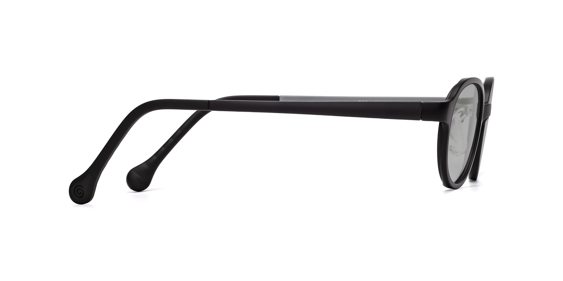 Side of Reece in Black-Gray with Light Gray Tinted Lenses