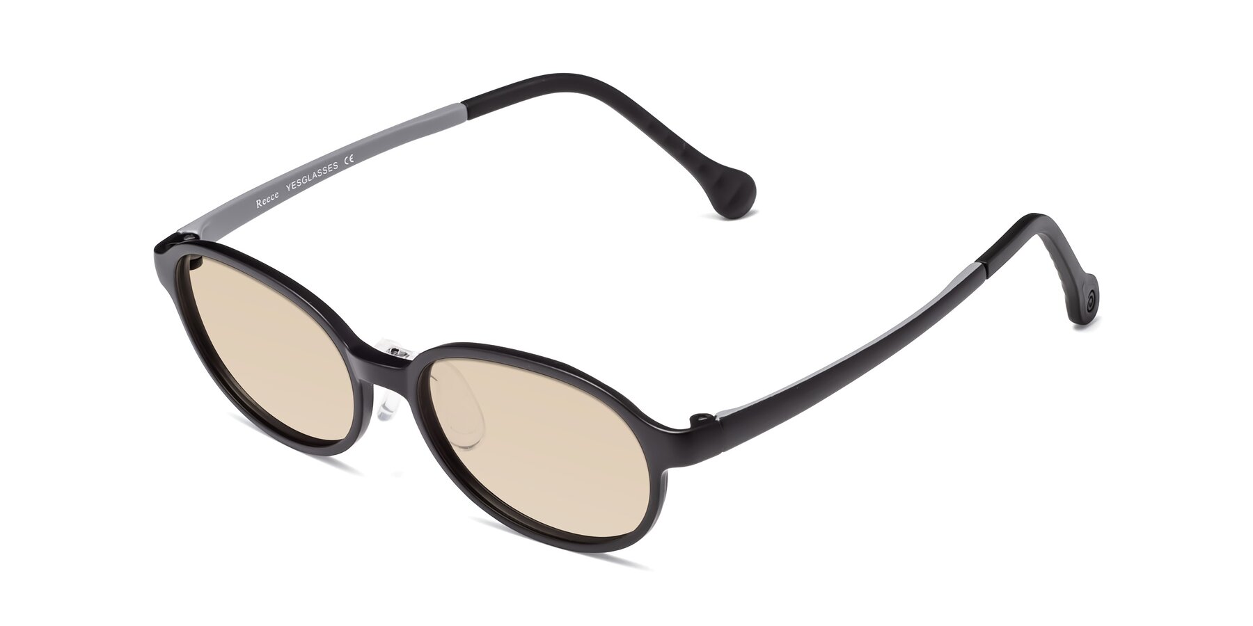 Angle of Reece in Black-Gray with Light Brown Tinted Lenses