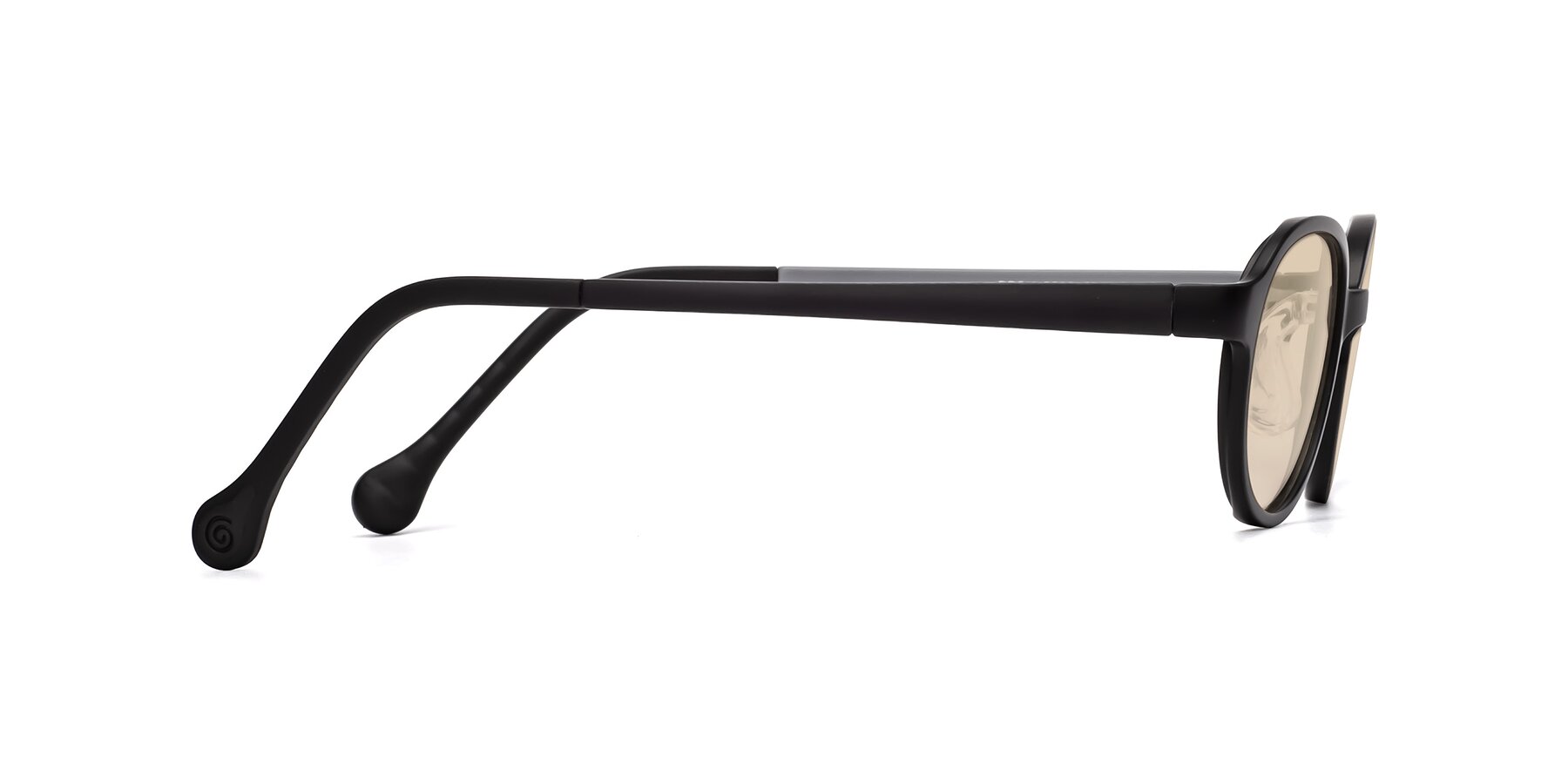 Side of Reece in Black-Gray with Light Brown Tinted Lenses