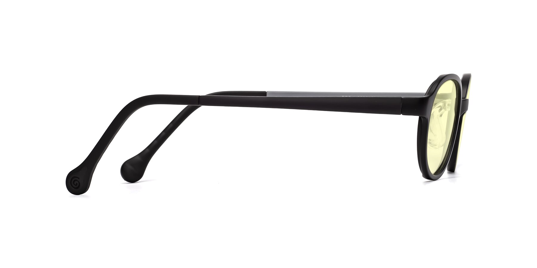 Side of Reece in Black-Gray with Light Yellow Tinted Lenses