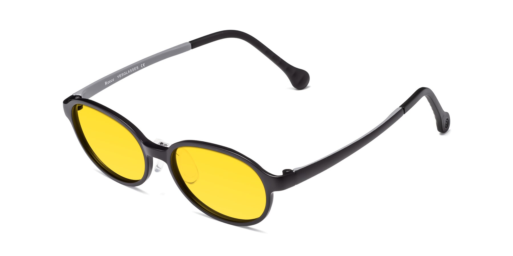 Angle of Reece in Black-Gray with Yellow Tinted Lenses