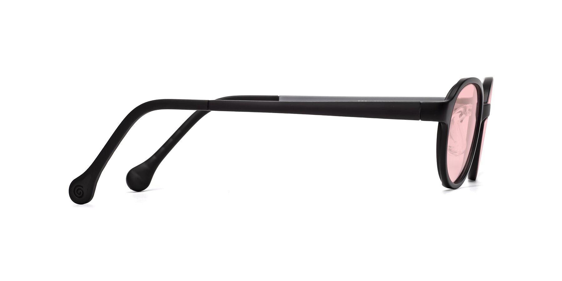 Side of Reece in Black-Gray with Light Garnet Tinted Lenses