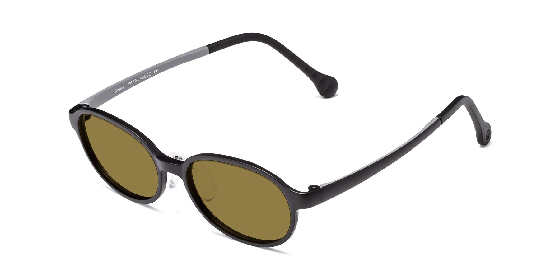 Angle of Reece in Black-Gray with Brown Polarized Lenses
