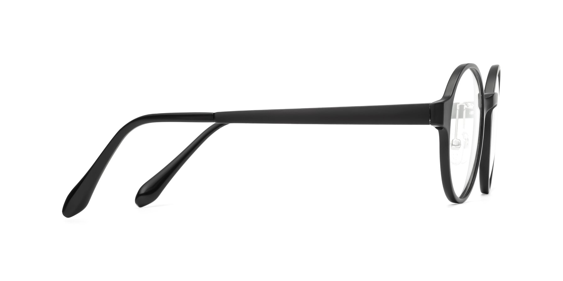 Side of Lloyd in Matte Black with Clear Reading Eyeglass Lenses