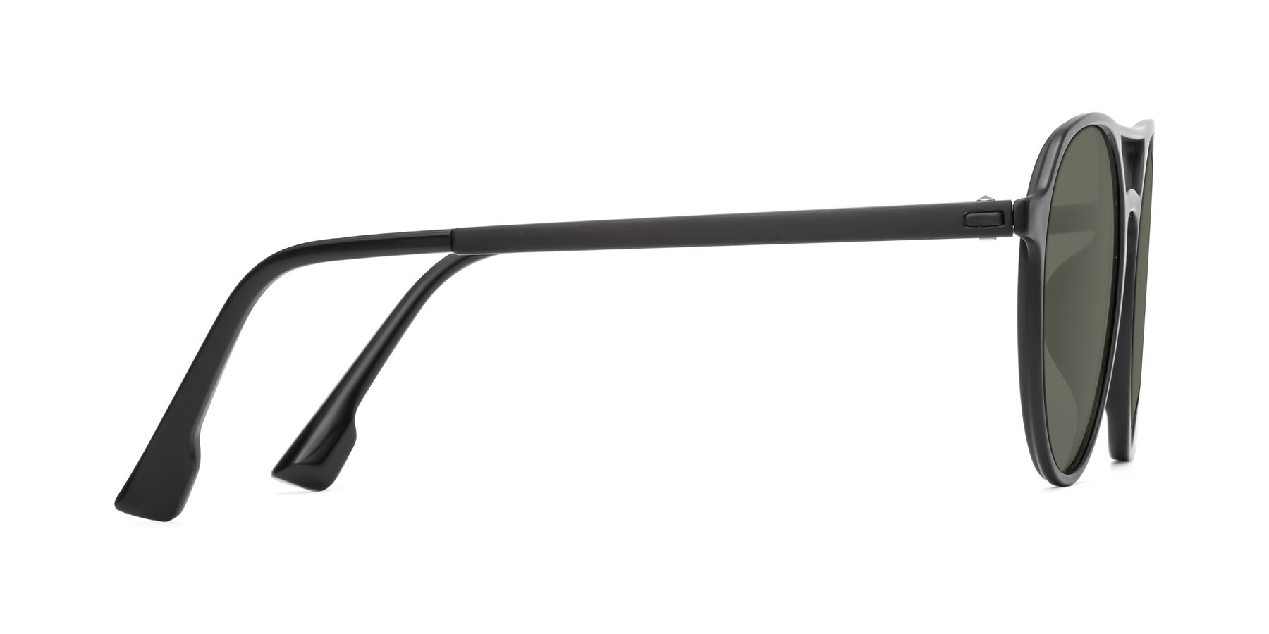 Side of Louis in Matte Black with Gray Polarized Lenses