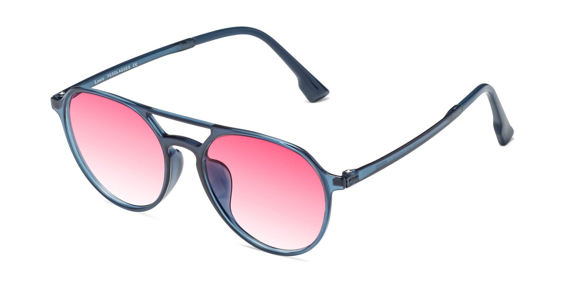 Angle of Louis in Blue with Pink Gradient Lenses