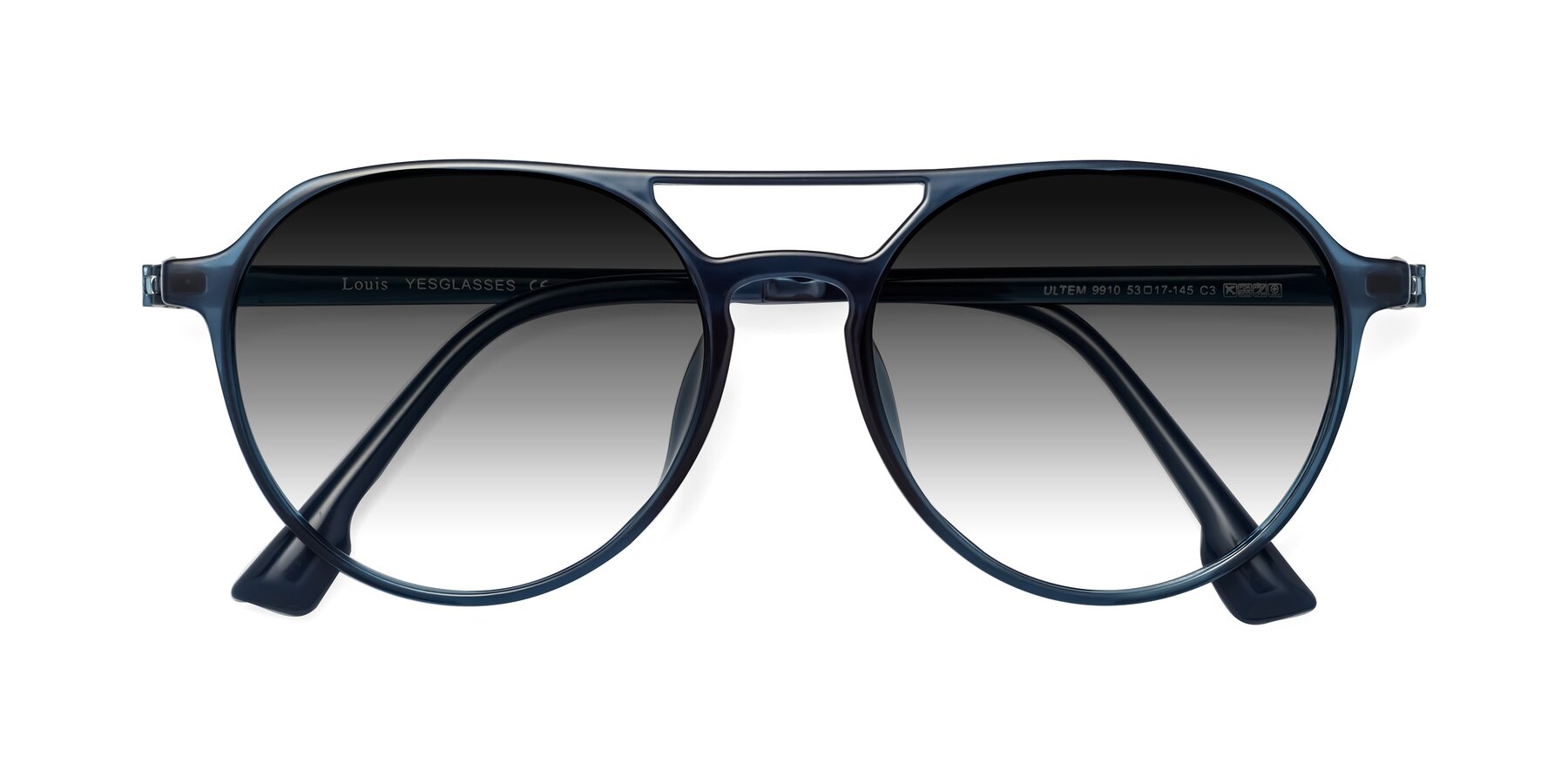 Folded Front of Louis in Blue with Gray Gradient Lenses