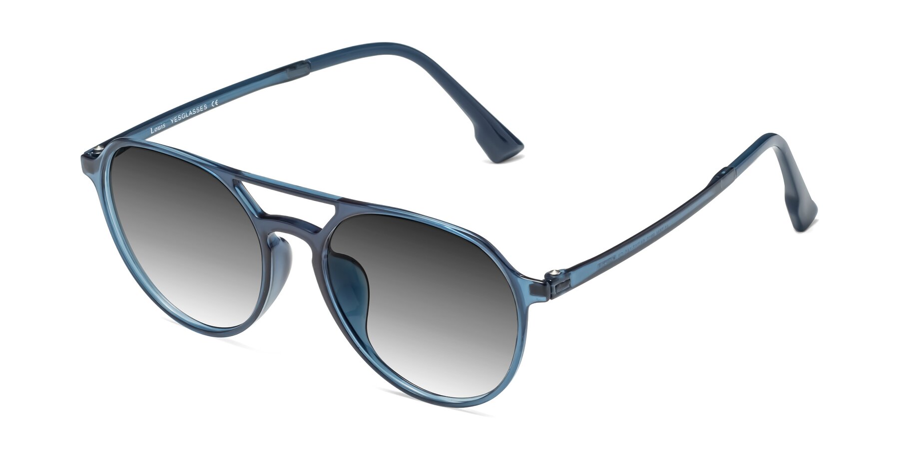 Angle of Louis in Blue with Gray Gradient Lenses