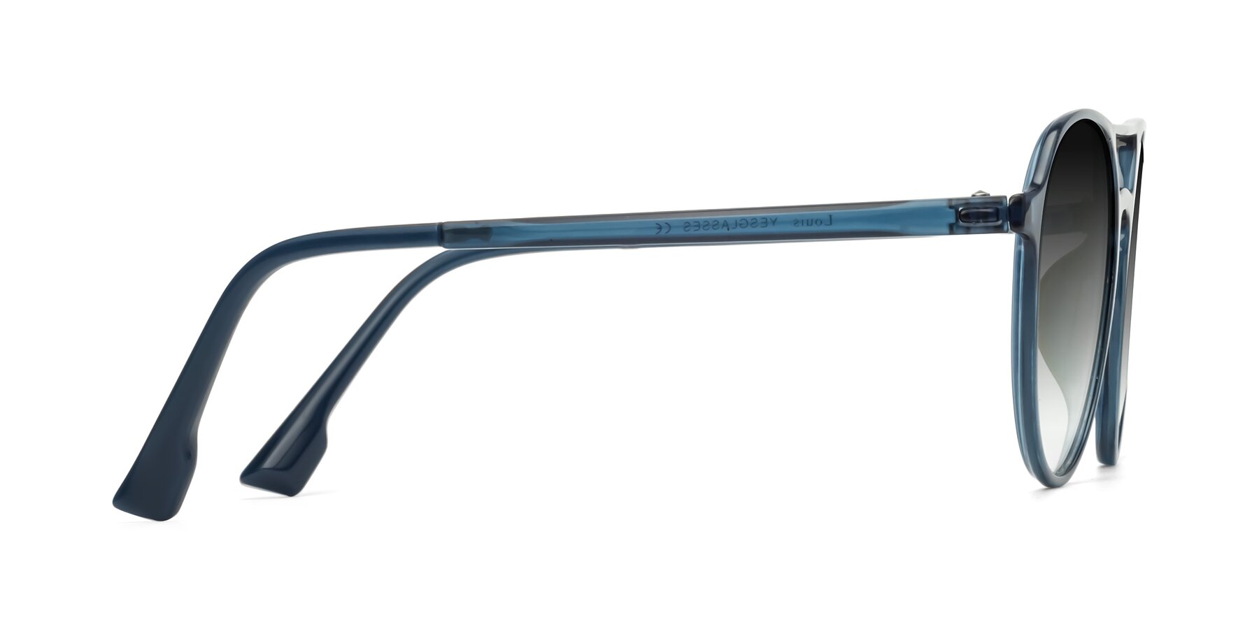 Side of Louis in Blue with Gray Gradient Lenses
