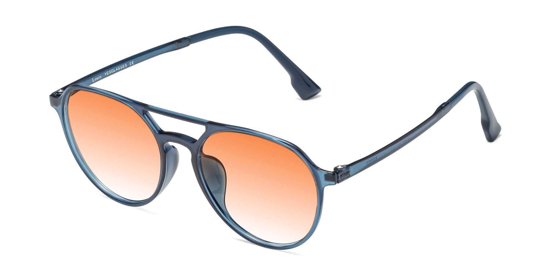Angle of Louis in Blue with Orange Gradient Lenses