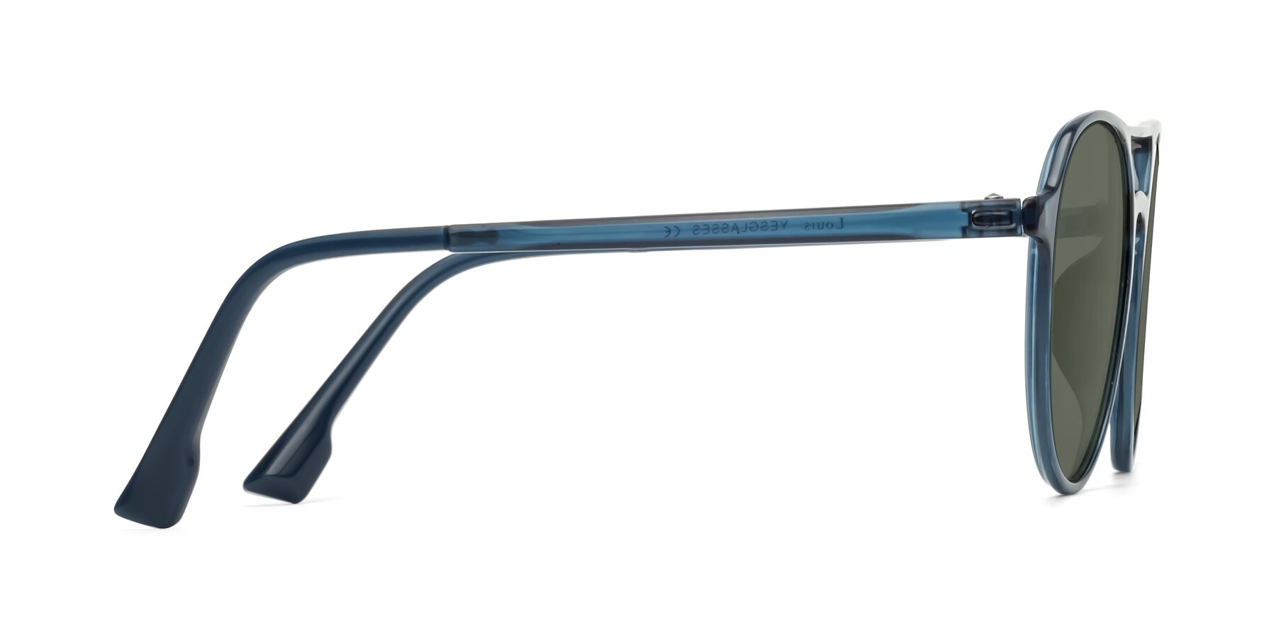 Side of Louis in Blue with Gray Polarized Lenses