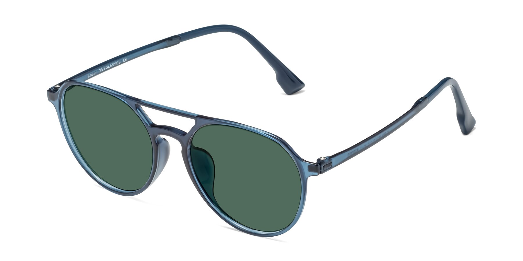 Angle of Louis in Blue with Green Polarized Lenses