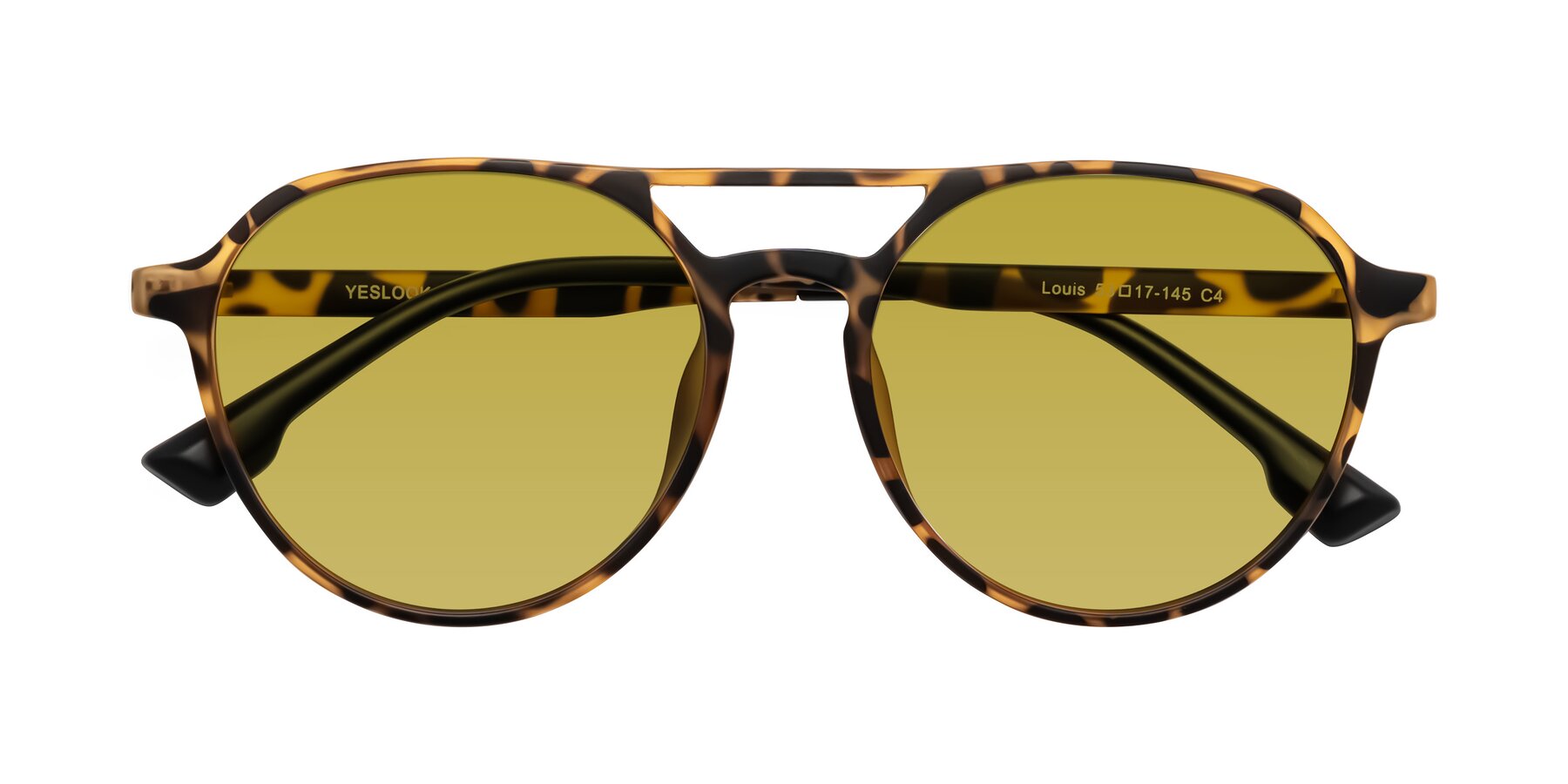 Folded Front of Louis in Leopard-Print with Champagne Tinted Lenses