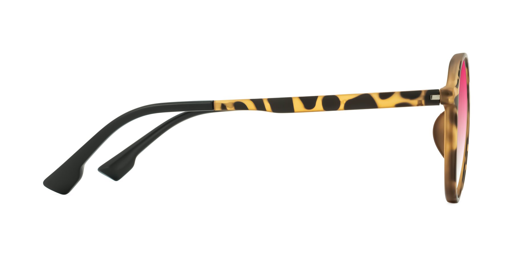 Side of Louis in Leopard-Print with Pink Gradient Lenses