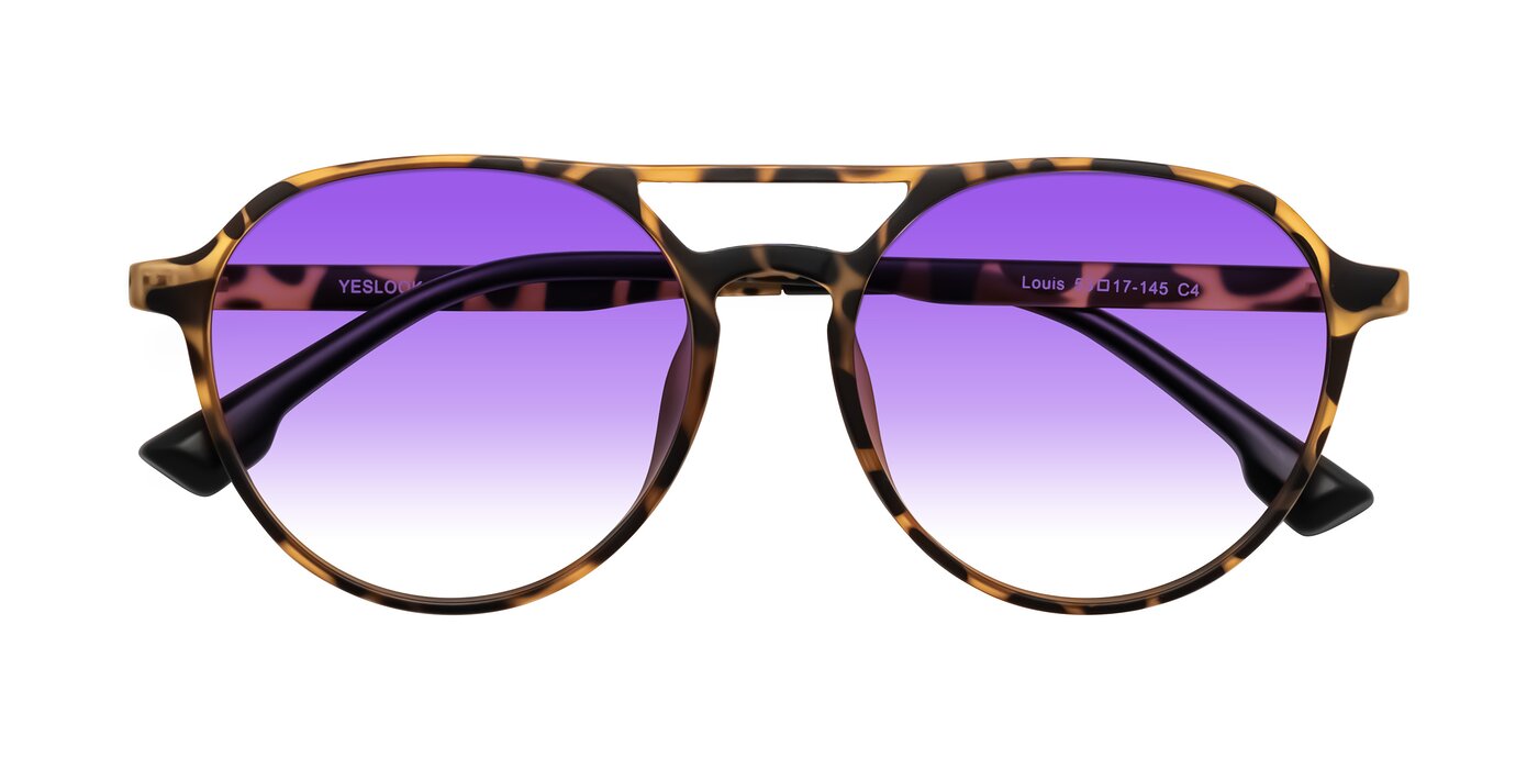 Louis - Leopard-Print Gradient Sunglasses