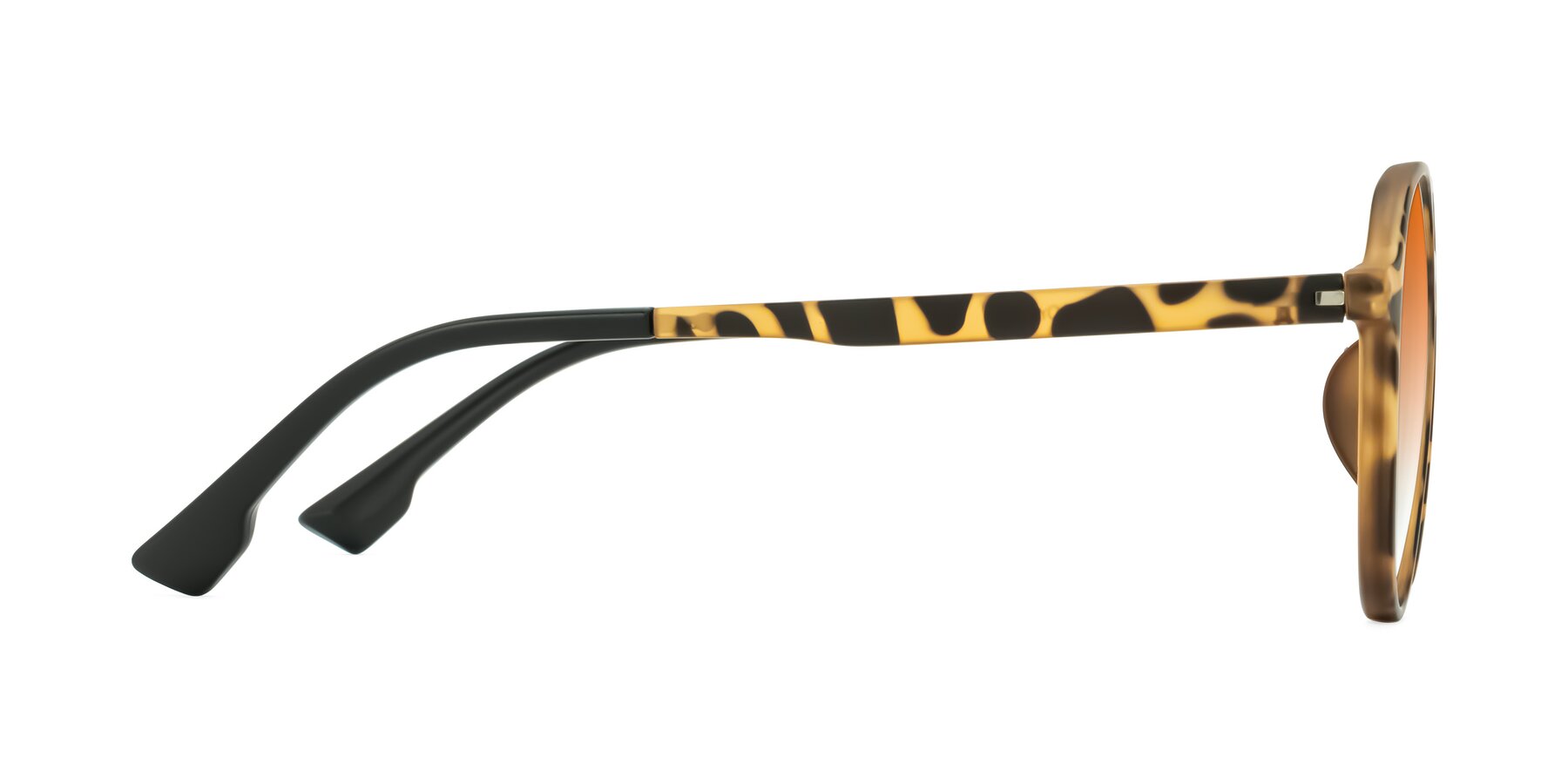 Side of Louis in Leopard-Print with Orange Gradient Lenses