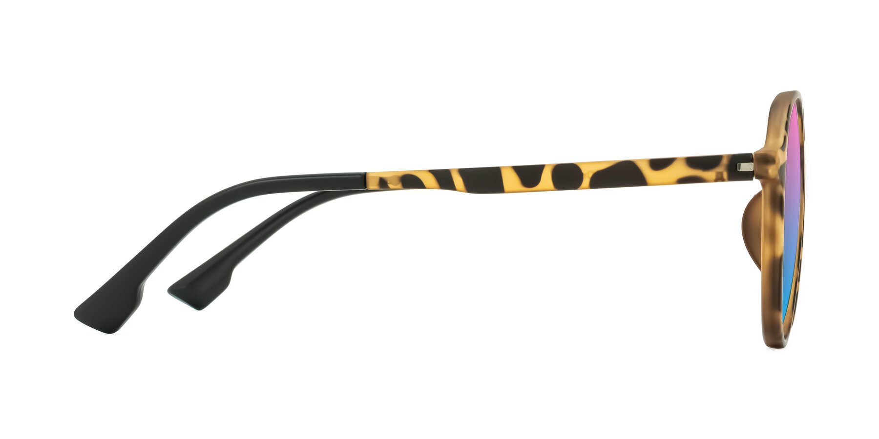 Side of Louis in Leopard-Print with Pink / Blue Gradient Lenses