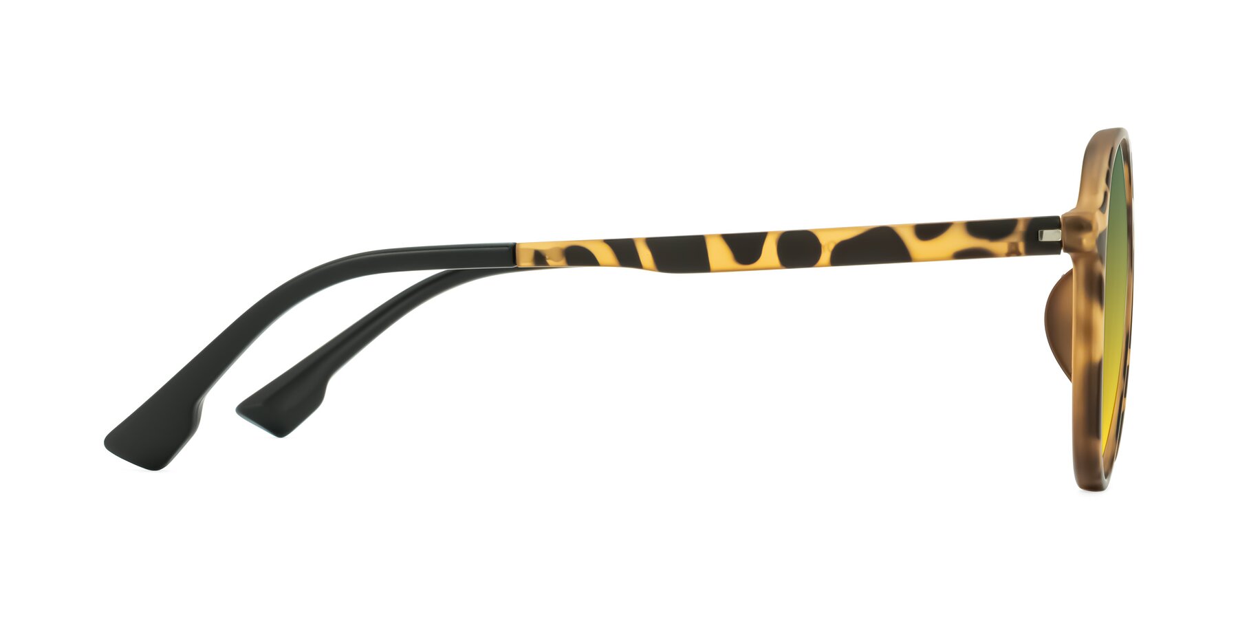 Side of Louis in Leopard-Print with Green / Yellow Gradient Lenses