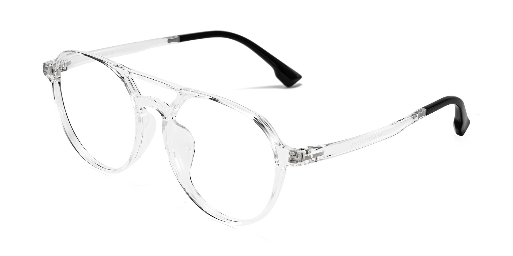 Angle of Louis in Clear with Clear Reading Eyeglass Lenses