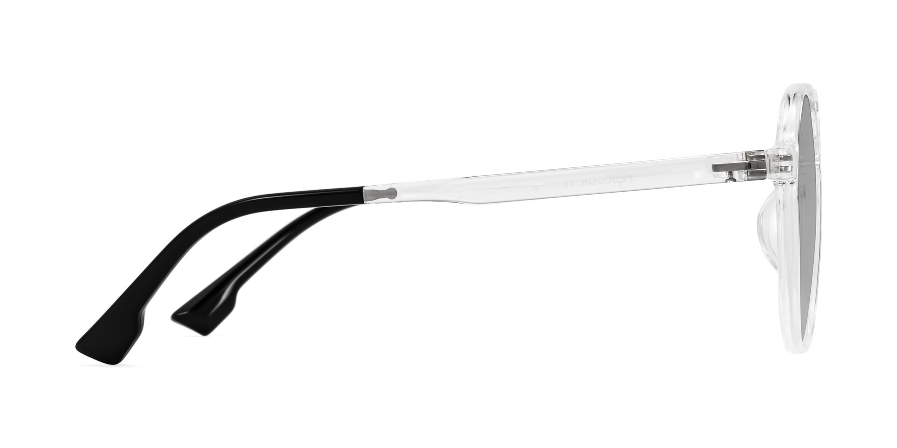 Side of Louis in Clear with Light Gray Tinted Lenses