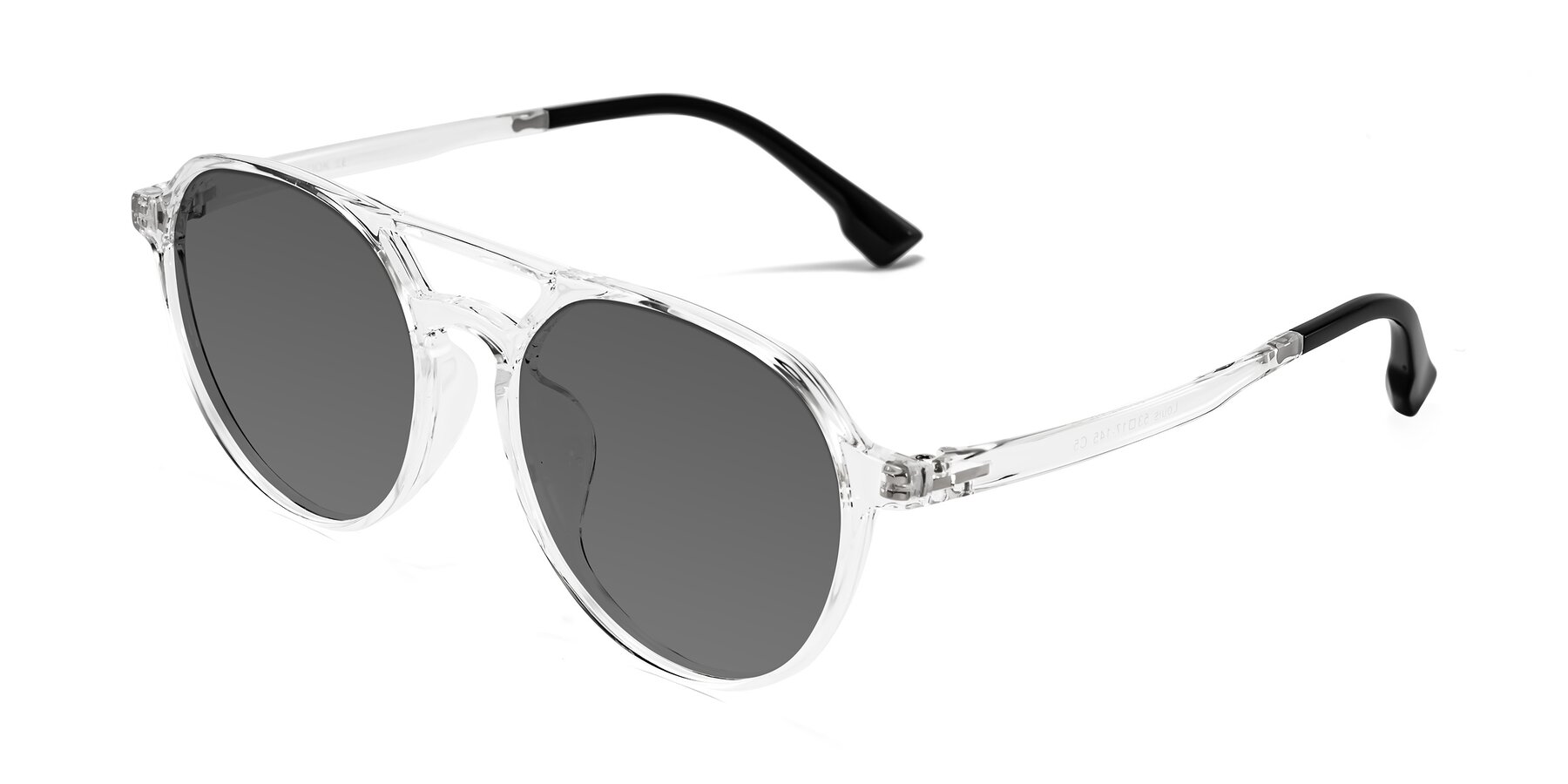 Angle of Louis in Clear with Medium Gray Tinted Lenses
