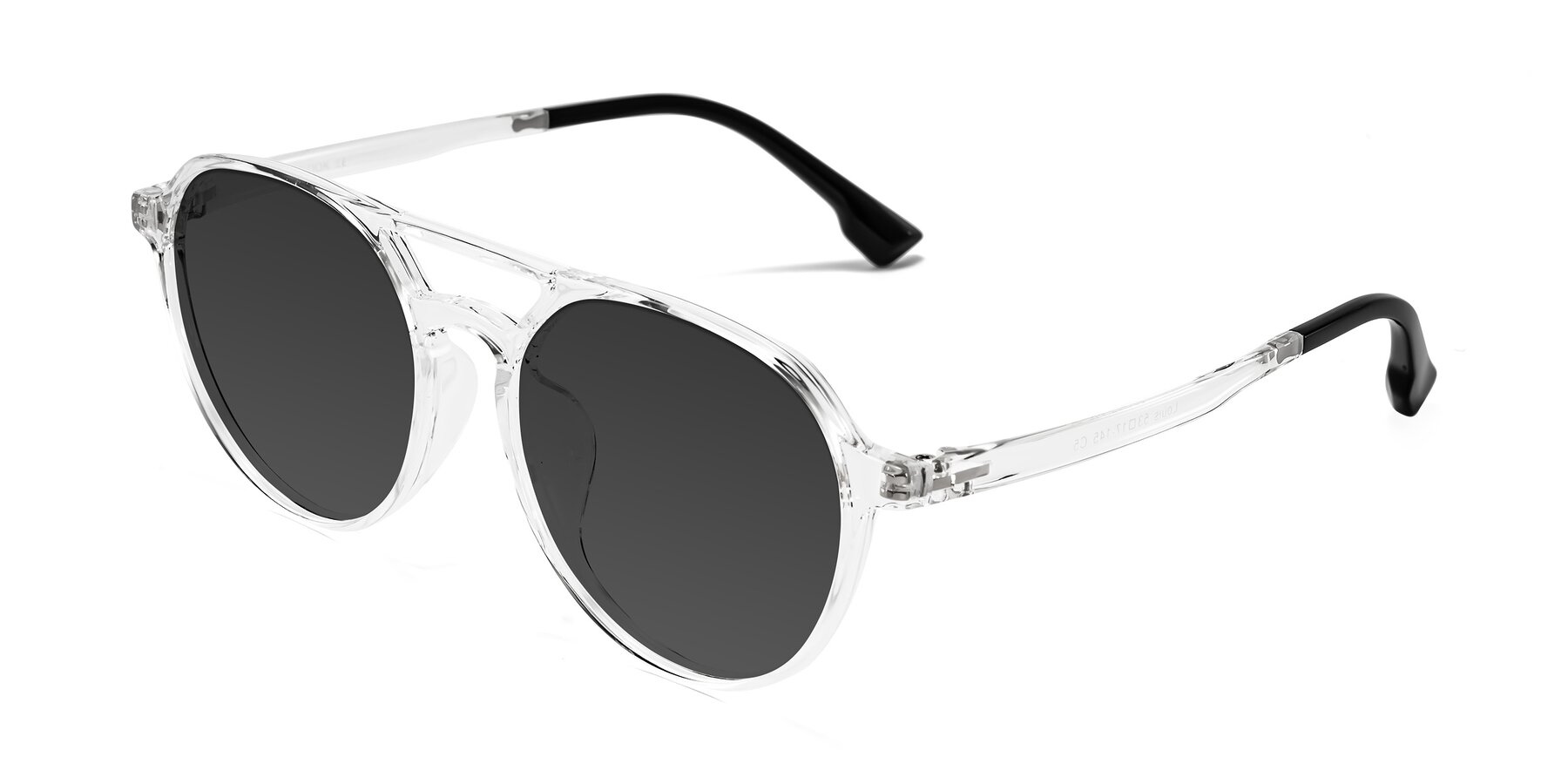 Angle of Louis in Clear with Gray Tinted Lenses