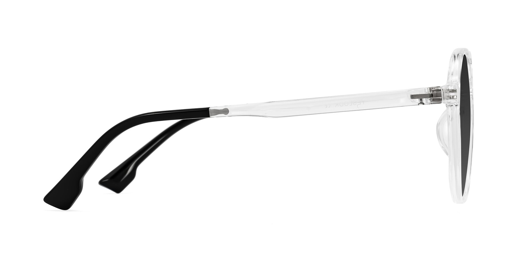 Side of Louis in Clear with Gray Tinted Lenses