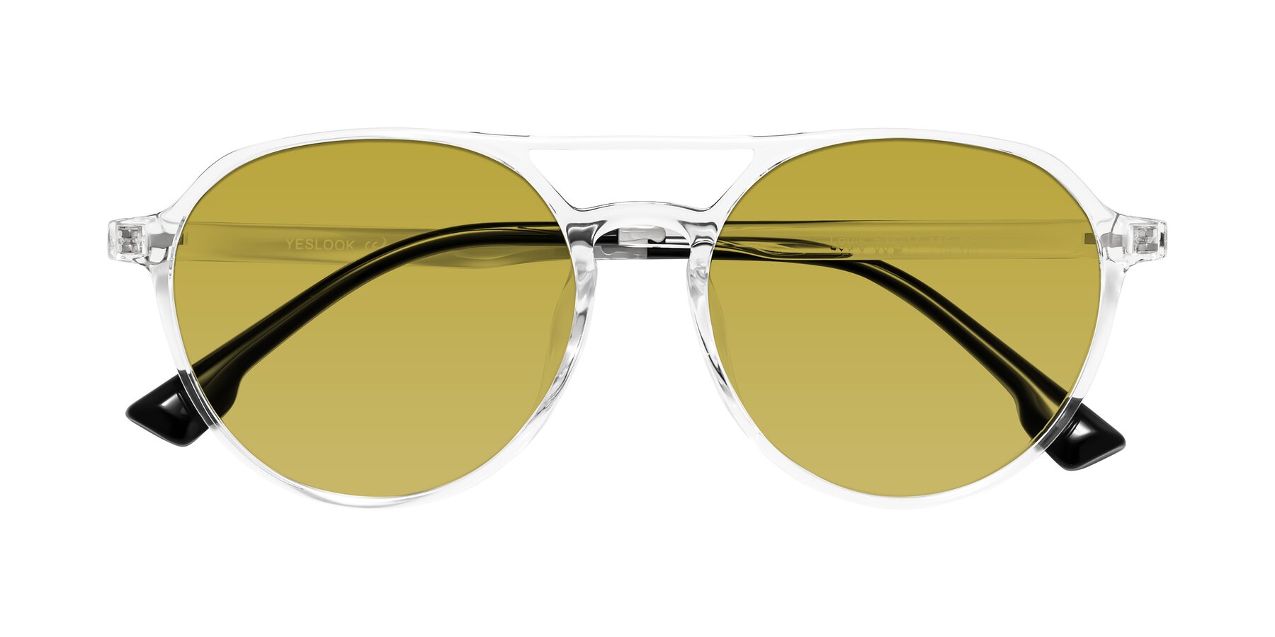 Folded Front of Louis in Clear with Champagne Tinted Lenses