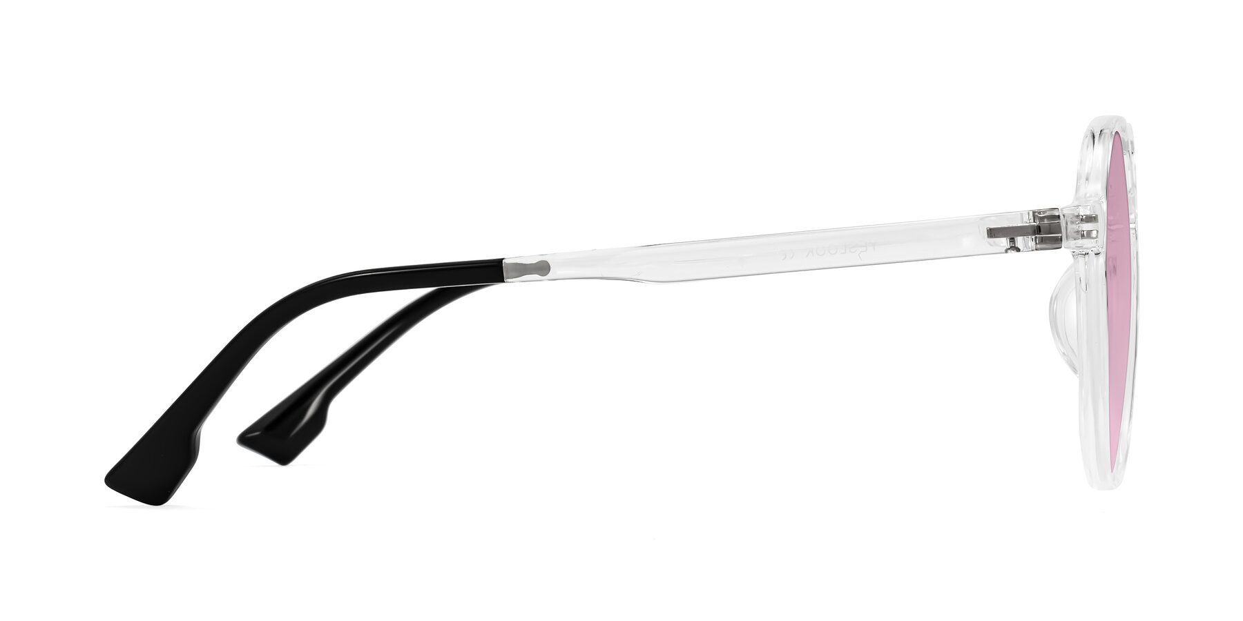 Side of Louis in Clear with Light Wine Tinted Lenses