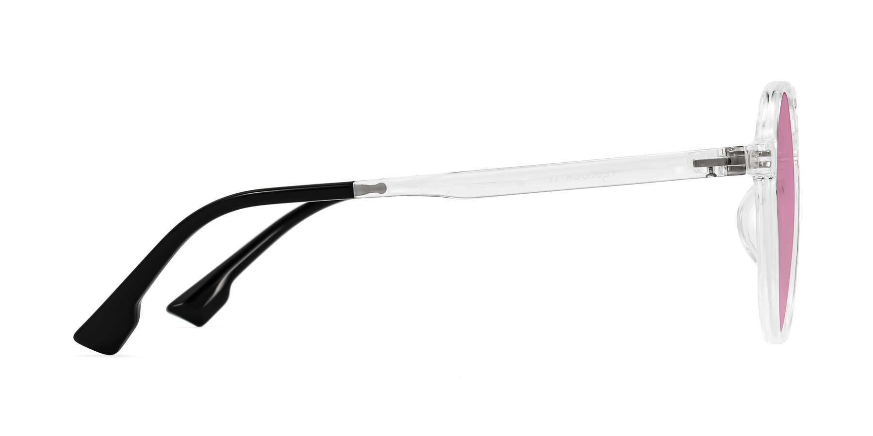 Side of Louis in Clear with Medium Wine Tinted Lenses