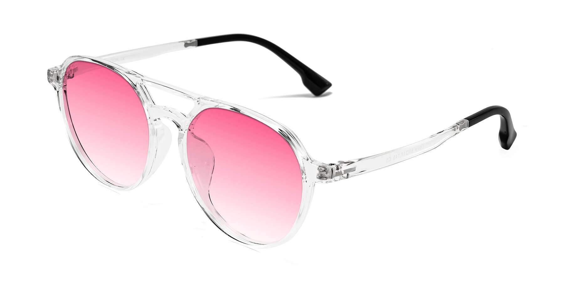 Angle of Louis in Clear with Pink Gradient Lenses