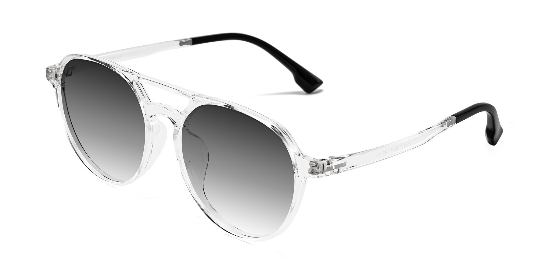 Angle of Louis in Clear with Gray Gradient Lenses