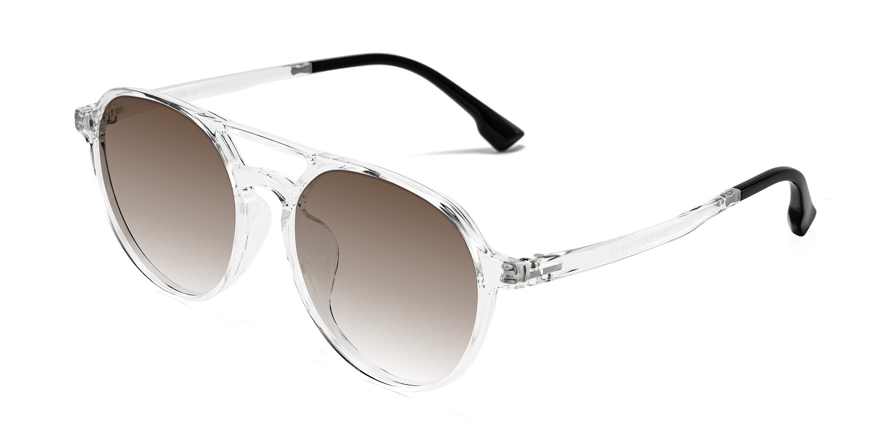 Angle of Louis in Clear with Brown Gradient Lenses