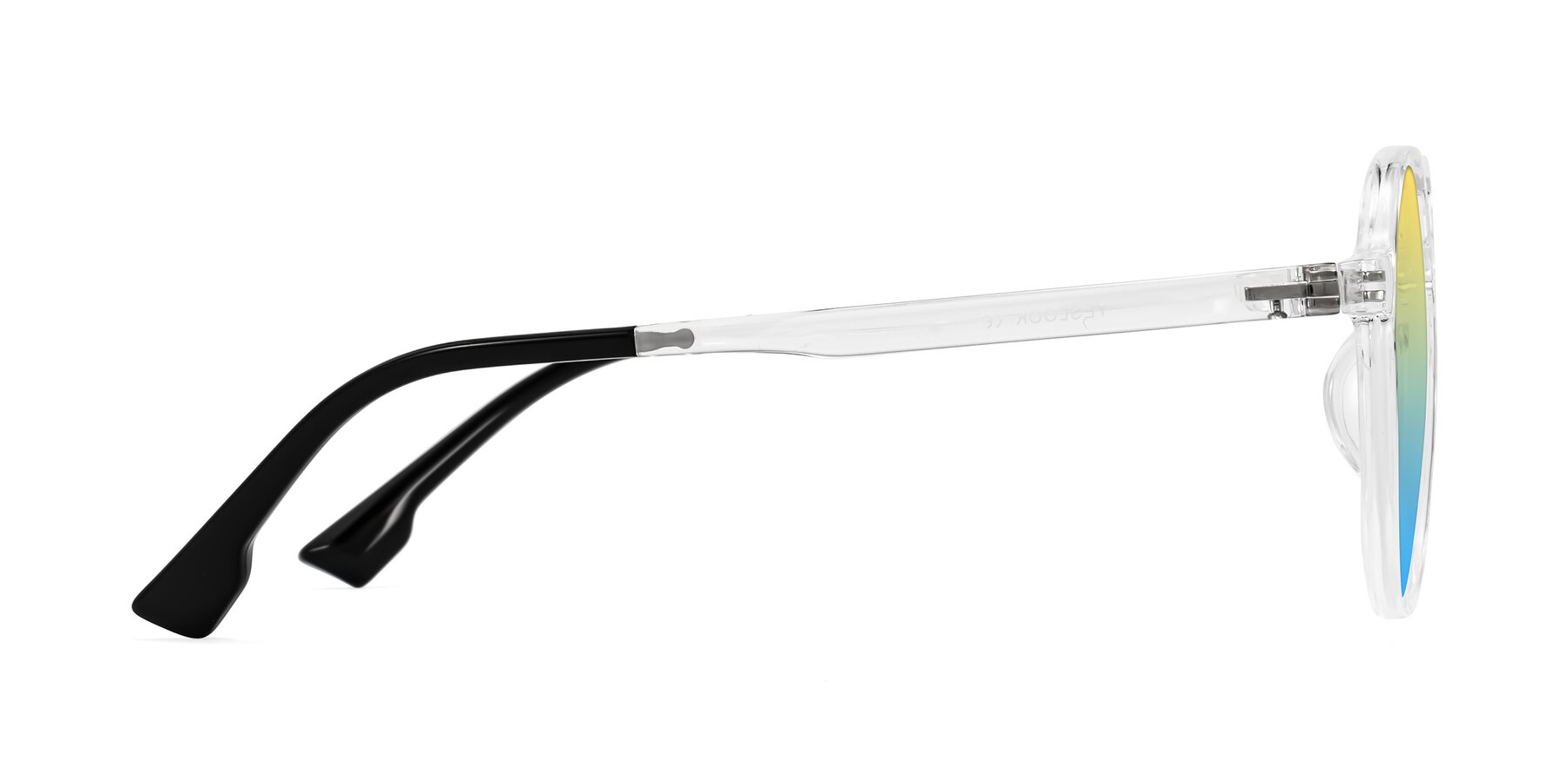 Side of Louis in Clear with Yellow / Blue Gradient Lenses